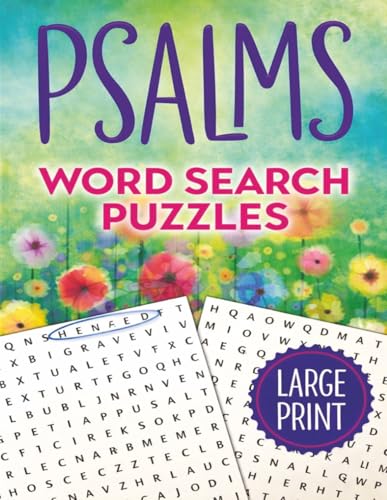 Psalms Word Search Puzzles: Large Print Bible Word Search Puzzles for Adults, Seniors, and Devotional Relaxation cover